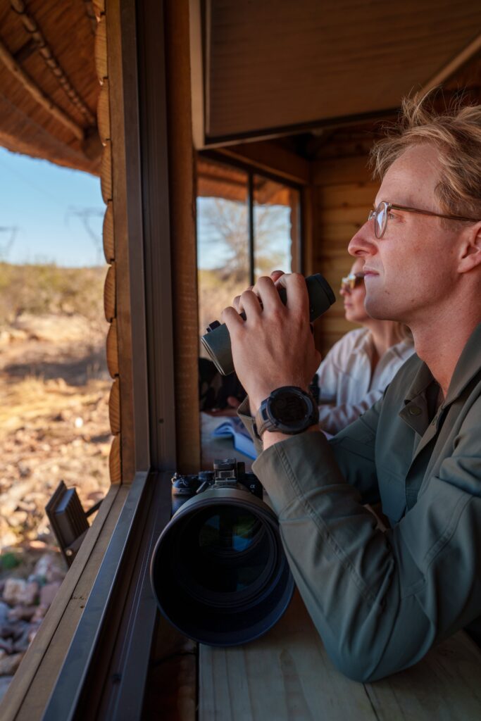 Waterhole hide for wildlife photography